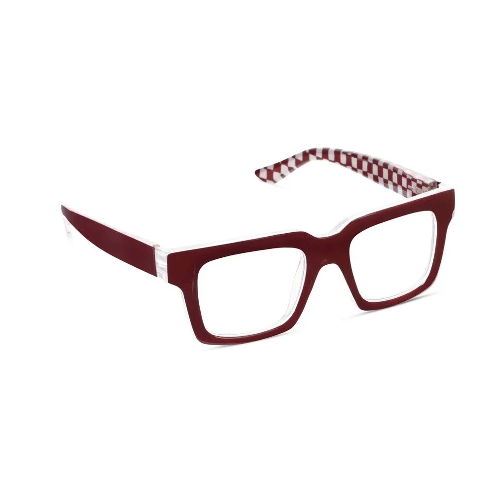 New Anthropologie‎ Red Check Peepers Blue Light Filtering Readers +3.00